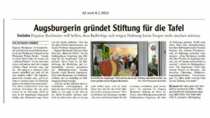 Dagmar Bachmaier Stiftung in der Augsburger Allgemeinen Zeitung